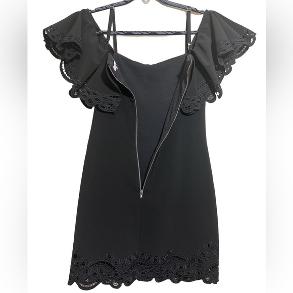 Parker Arline Off Shoulder Dress in Black Sz. Medium - Picture 11 of 15